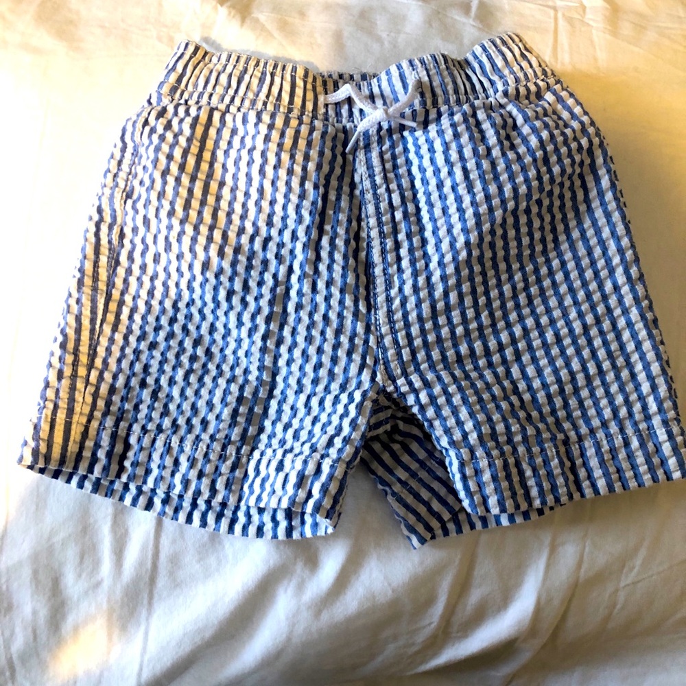 Crewcuts Seersucker Swim Trunks - Size 2